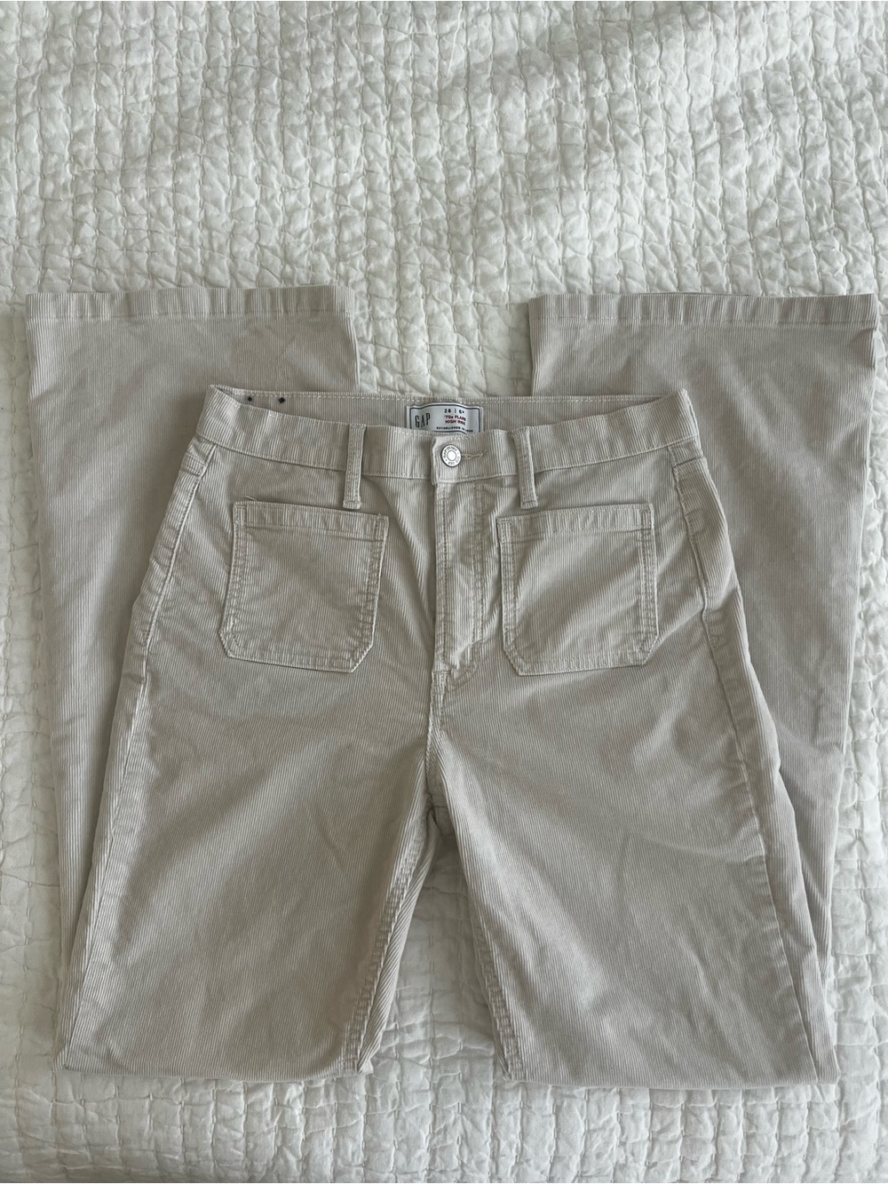 GAP 70’s Flare High Rise | Ivory Beige | Women’s Pants